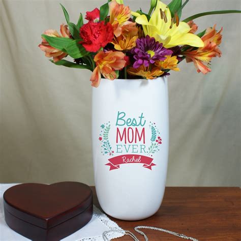 Personalized Best Mom Ever Vase Tsforyounow
