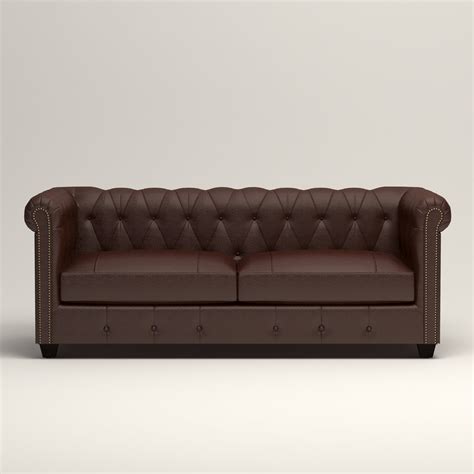 Birch Lane Hawthorn Leather Sofa And Reviews Wayfair