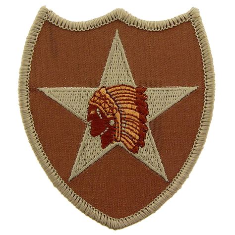 United States Army 2nd Infantry Division Desert 325 Embroidered
