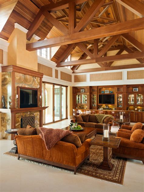 Traditionally, a cathedral ceiling would have two sloping sides which would form a ridge in the middle. Cathedral Ceiling Design Ideas | Houzz