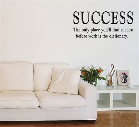 Success Work Vinyl Wall Quote Sticker Saying Decor Inspirational Decal