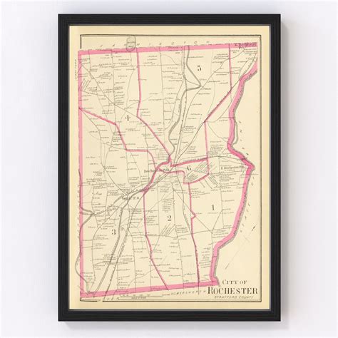 Vintage Map Of Rochester New Hampshire 1892 By Teds Vintage Art