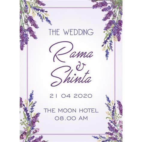 Lavender Wedding Invitation Templates