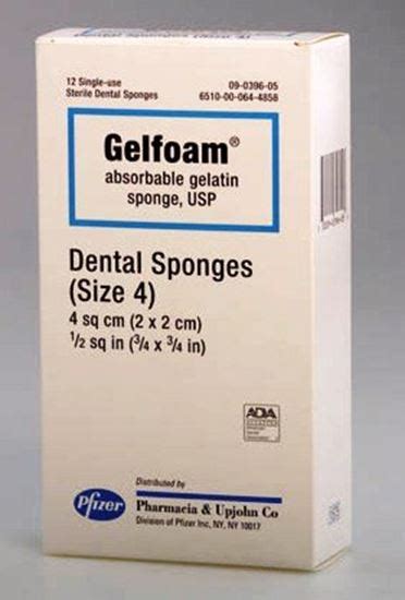 Direct Dental Gelfoam Size 4 Pfizer
