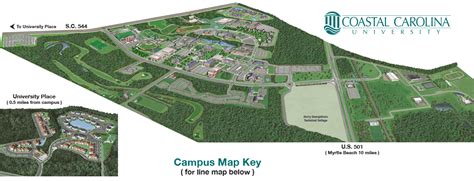Coastal Carolina University Campus Map Map