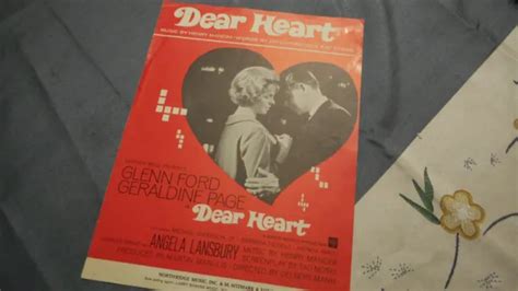 Vintage Sheet Music Dear Heart Glenn Ford Geraldine Page Angela