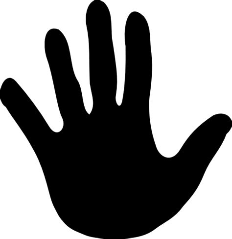 Black Handprint Clip Art At Vector Clip Art Online Royalty
