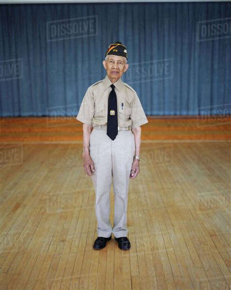 Portrait Of Elderly Wwii Veteran Stock Photo Dissolve