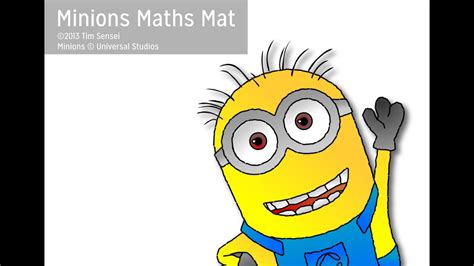 Math Mat Review Activity For Addition And Subtraction With The Minions