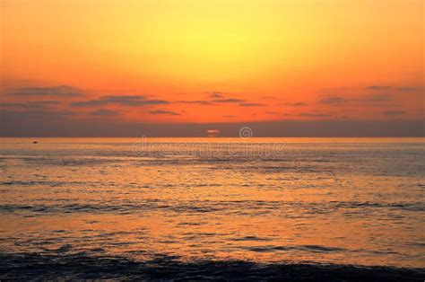 Sunset Over The Pacific Ocean Stock Photo Image Of Tourist Tree
