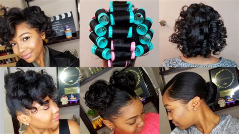 How To Roller Set Hair Roller Setting Tutorial 2017 Relaxed Hair