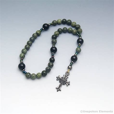 Methodist Prayer Beads Serpentine Onyx Gemstones