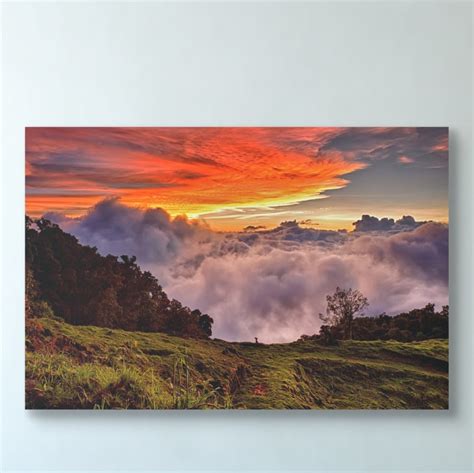 Ebern Designs Valley Clouds At Sunset By Larry Malvin Wrapped Canvas
