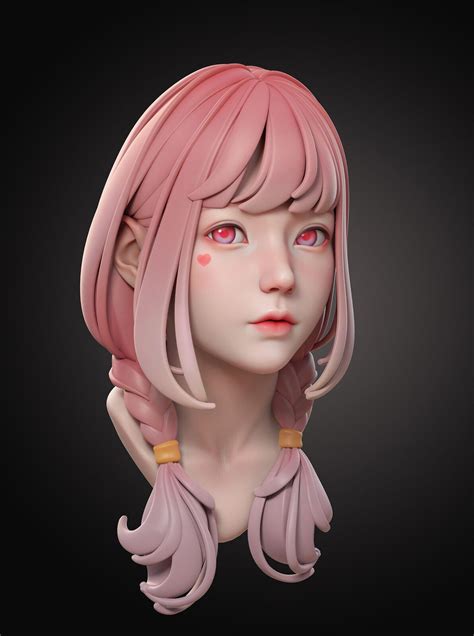 lady pink chen chen on artstation at artwork 1n0ay3 zbrush character