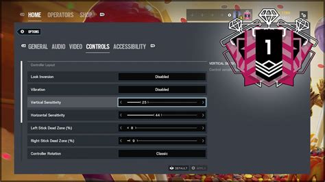 The Best Console Champion Settings And Sensitivity Rainbow Six Siege