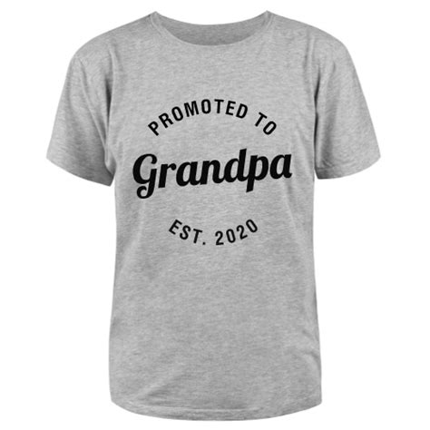 Crazy Print הדפסה על חולצה Promoted To Grandpa Est 2020