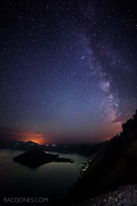 Crater Lake Galaxy Dark Skies Space Pictures Natural Phenomena