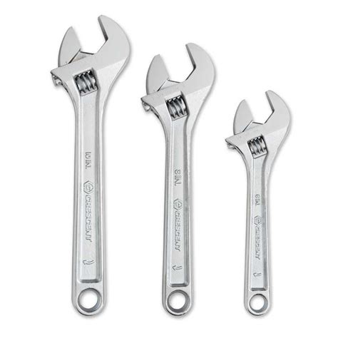 Crescent Adjustable Wrench Set 3 Piece Ac26810vs The Home Depot