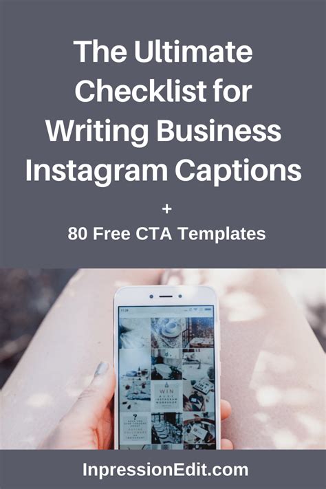 Blogger caption presets and ideas for creating social media posts and profiles. The Ultimate Checklist for Business Instagram Captions ...