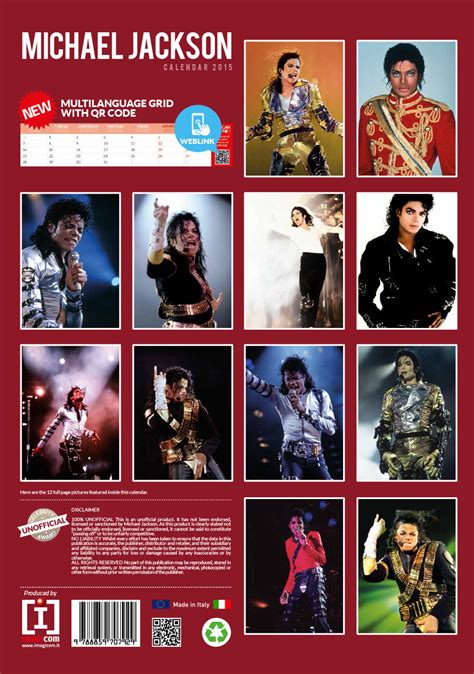 Michael Jackson Wall Calendars 2022 Large Selection