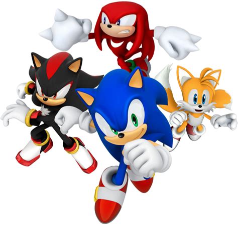 Sonic Tails Knuckles And Shadow Soniclookleft By
