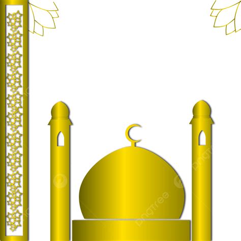 Gambar Masjid Emas Untuk Acara Islam Mesjid Islamik Vektor Masjid