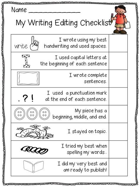 Writing Editing Checklist 2nd Grade Proofreading And Editing Day 1 Of 2