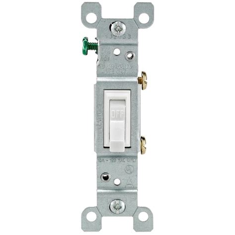 A standard single pole light switch will simply require you to attach the black (load) wire into it, and then the black wire leaving the switch and to your lights. Leviton 15 Amp Single-Pole Toggle Light Switch, White-R52-01451-02W - The Home Depot