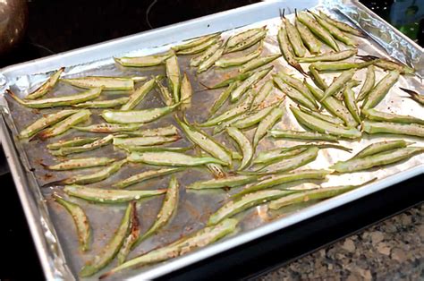 Crispy Oven Baked Okra Chips From Lanas Cooking