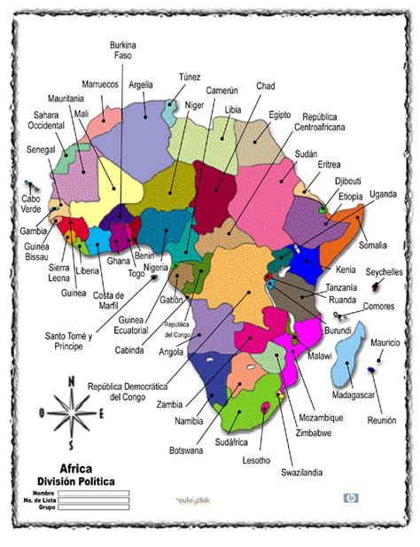 Mapa de África con nombres en español Imagui