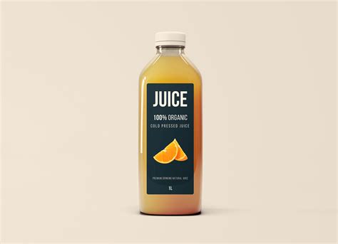Download Glass Made Juice Bottle PSD Mockup - DesignHooks