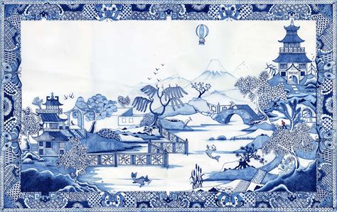 Download Blue Willow Pattern Wallpaper Gallery