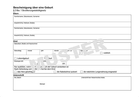 Auch die einleitung einer antikonvulsiven therapie kann doch bei offensichtlichem fehlen einer akuten neurologischen erkrankung auch ambulant erfolgen. Bescheinigung über eine Geburt - Stammbuchverlag