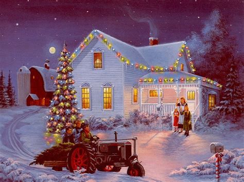Christmas Farm Wallpaper - WallpaperSafari