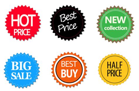 Best Price Stickers Set Retail Background Vector Set Retail