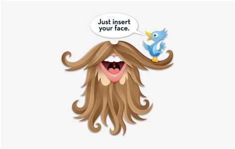 Twitter Beard Printable Beard Mask Transparent Png 399x447 Free