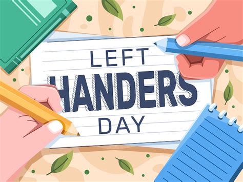 Premium Vector Left Handers Day Illustration