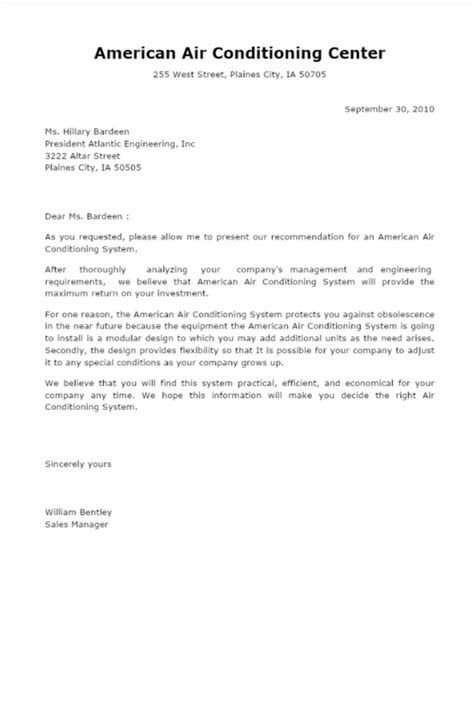 Recommendation Letter Sample To Show Your Utmost Authority Business