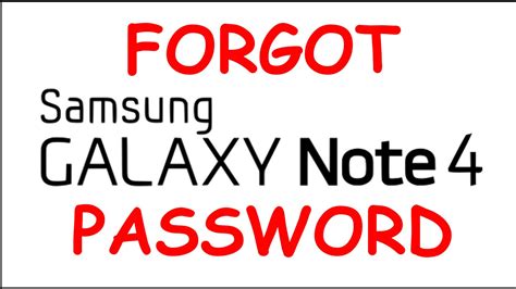 All Galaxy Note 4 Hard Reset Galaxy Note 4 Forgot Password Youtube