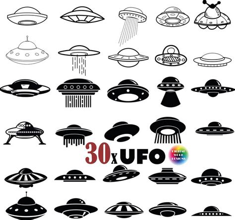 Ufo Svg Ufo Silhouette Ufo Cut File Ufo Clipart Alien Ship Svg