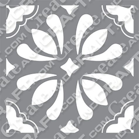 Decoart 8x8 Stencil Floral Tile 487053 Create And Craft