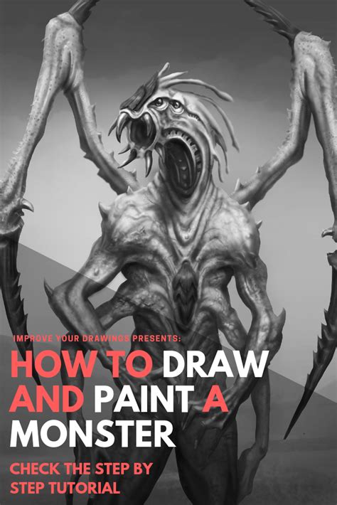 How To Draw A Monster Step By Step And Tutorial Drawings Draw Tutorial