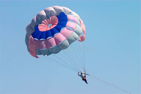 Man Flying On Parachute Stock Photo Image Of Freedom 2311124