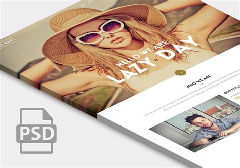 Single Page Website Psd Design Template Download Psd