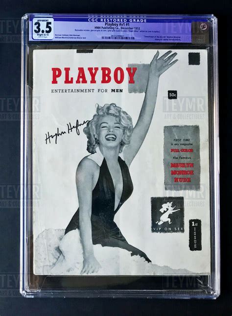 Comicsvalue Com CGC 3 5 December 1953 Playboy Magazine 1st Issue