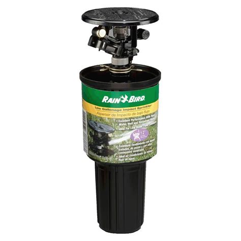Knowing how much water your sprinkler puts out helps you determine how long you must water your lawn to spread 1/2 inch of water. Rain Bird Mini-Paw Pop-Up Impact Rotor Sprinkler-LG-3 - The Home Depot