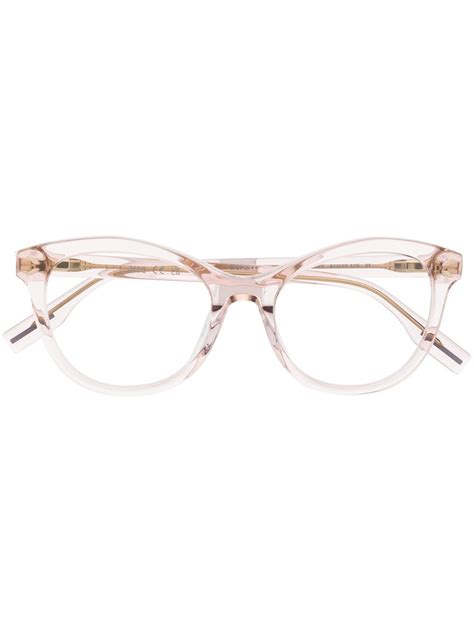 mcq round frame glasses farfetch