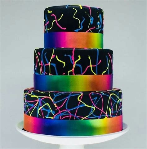 Neon Birthday Cakes Birthday Cakes For Teens Glow Birthday 13th