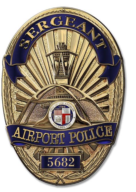Los Angeles Airport Police Department Sergeant Badge All Metal Sign