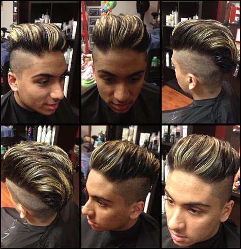 Men's undercut haircut. Highlights. Blonde. Studio d hair salon | Men